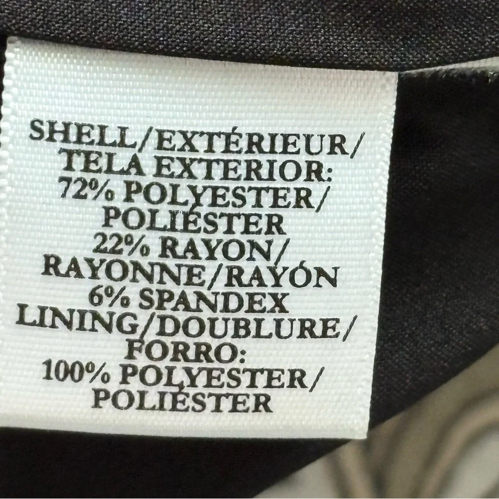 Ann Taylor Petite Khaki with Black Trim Structured‎ Jacket with Zipper Details